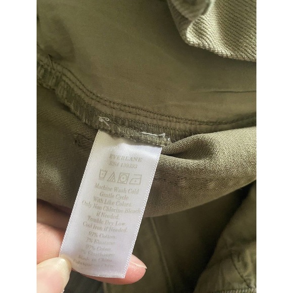 Everlane- Olive green Shorts High Waist Stretch - Picture 5 of 6